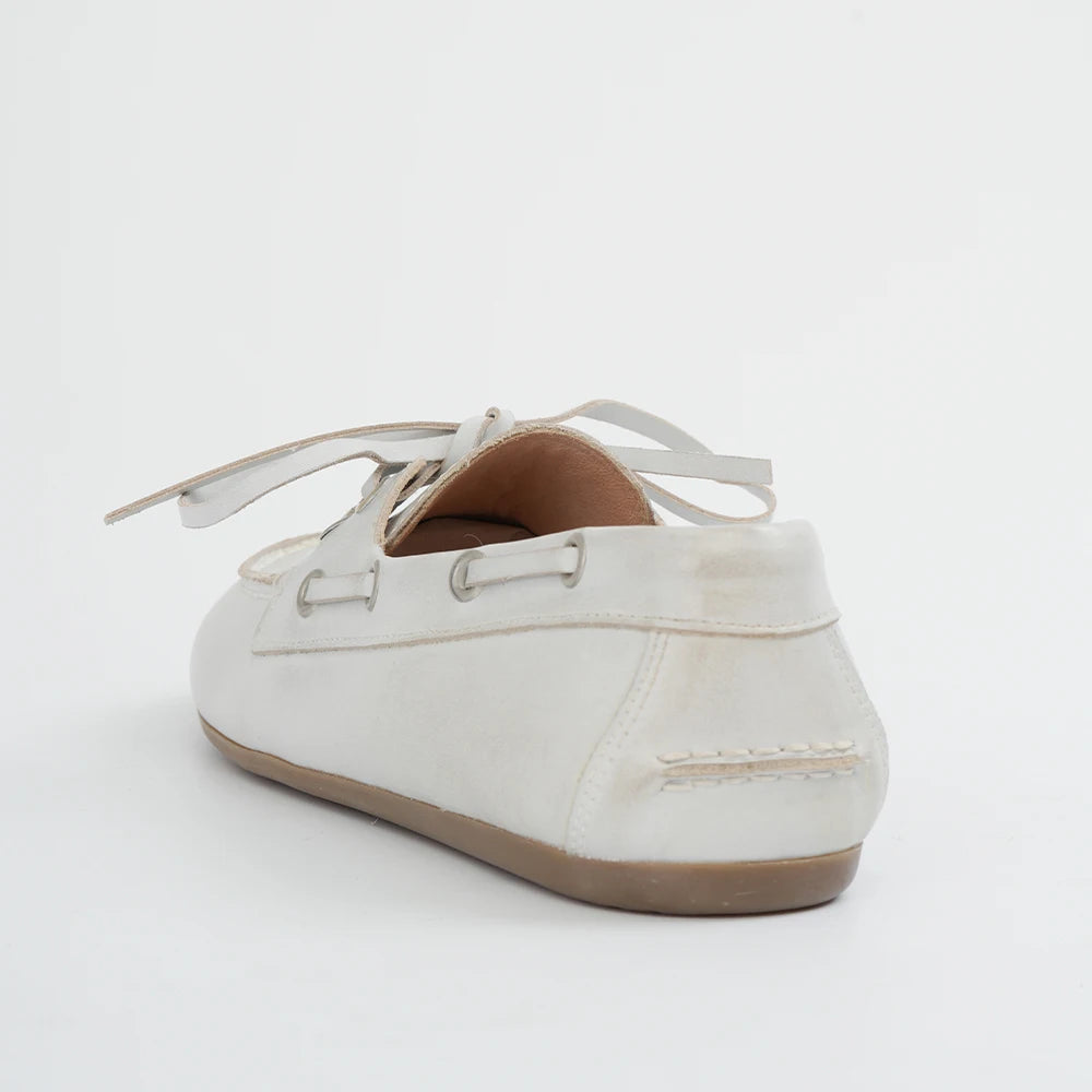 Women's Genuine Leather Moccasin Boat Shoes | Elegant Flats
