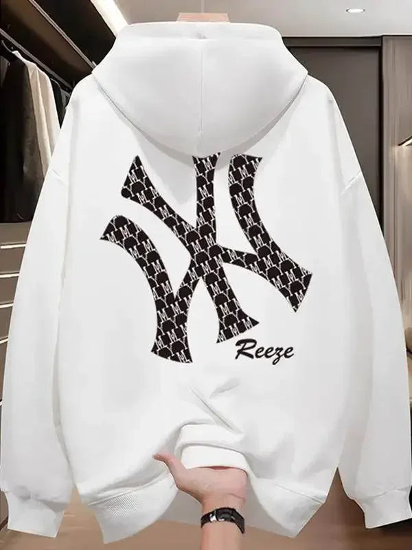 Men’s Printed Fleece Pullover Hoodie