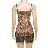 Lace Spaghetti Strap Cotton Mini Dress