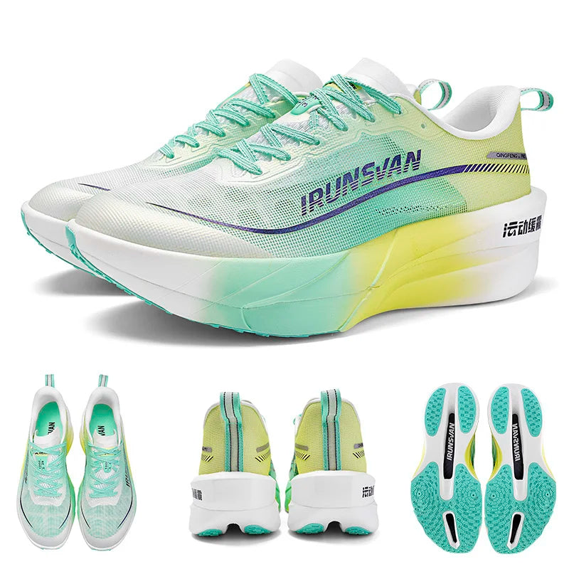 IRUNSVAN Full Plam Carbon Plate Trail Running Shoes Men 2026 High Quality Trendy Shoes New Ultra-light Running Shoes Sports