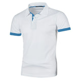 Summer Short Sleeve Polo Shirt Mens Large Stritching T Shirts Lapel Business Breathable Tee Shirt Lightweight Sweatwear