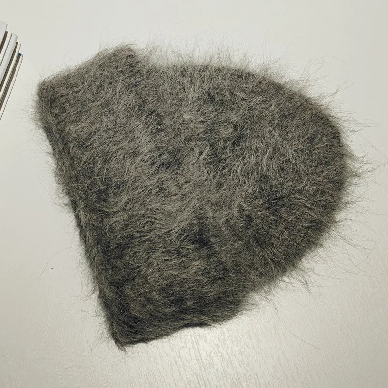 Fluffy Alpaca Wool Beanie | Women's Cozy Knit Winter Hat