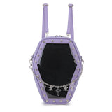 Gothic Punk Coffin Shape Ita Bag Women Clear Backpacks Dark Lolita Handbag and Shoulder Bag Girls Cosplay Designer 2 Insert