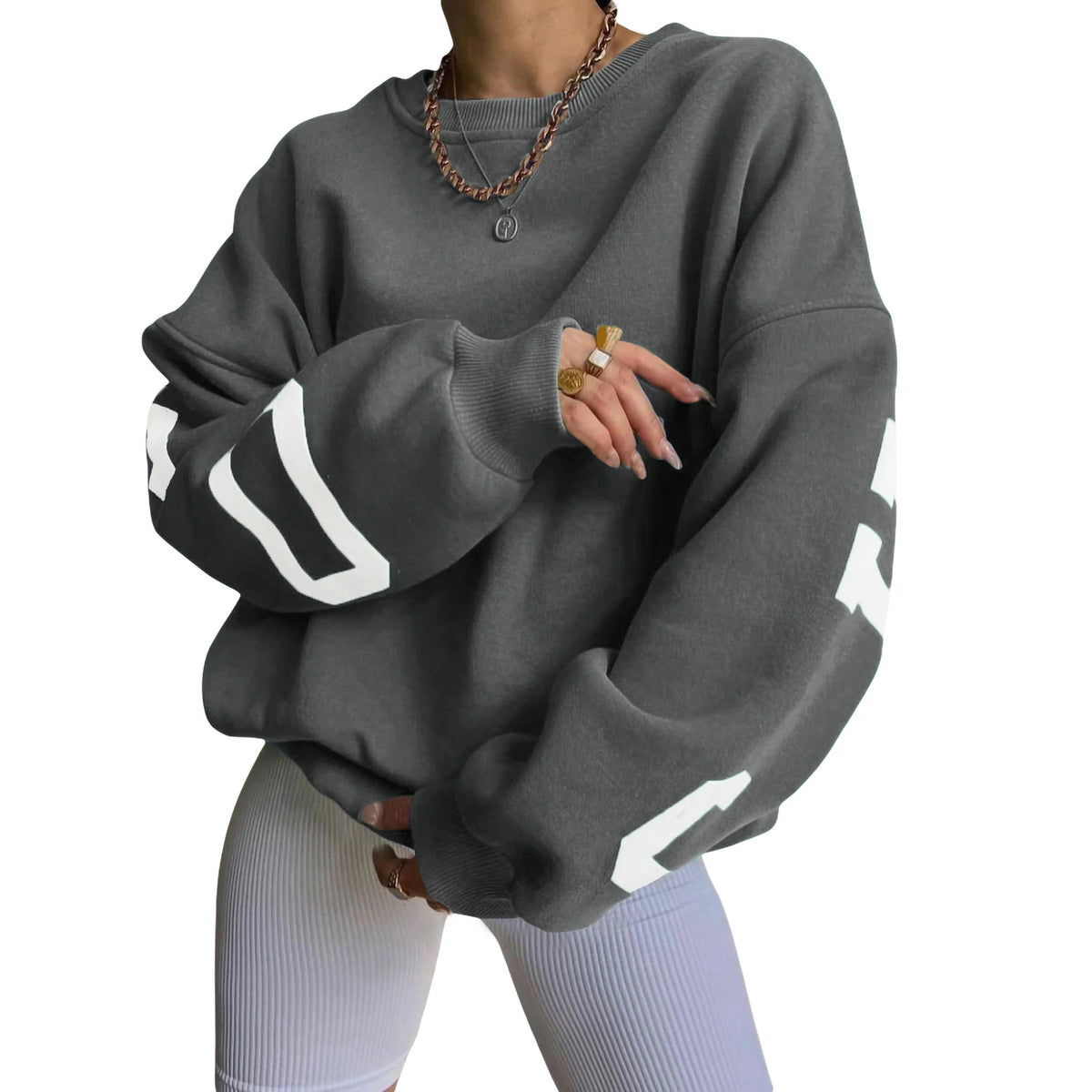 Women's Y2K Letter Print Relaxed Sweatshirt