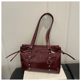Women's Retro PU Leather Shoulder Tote Bag