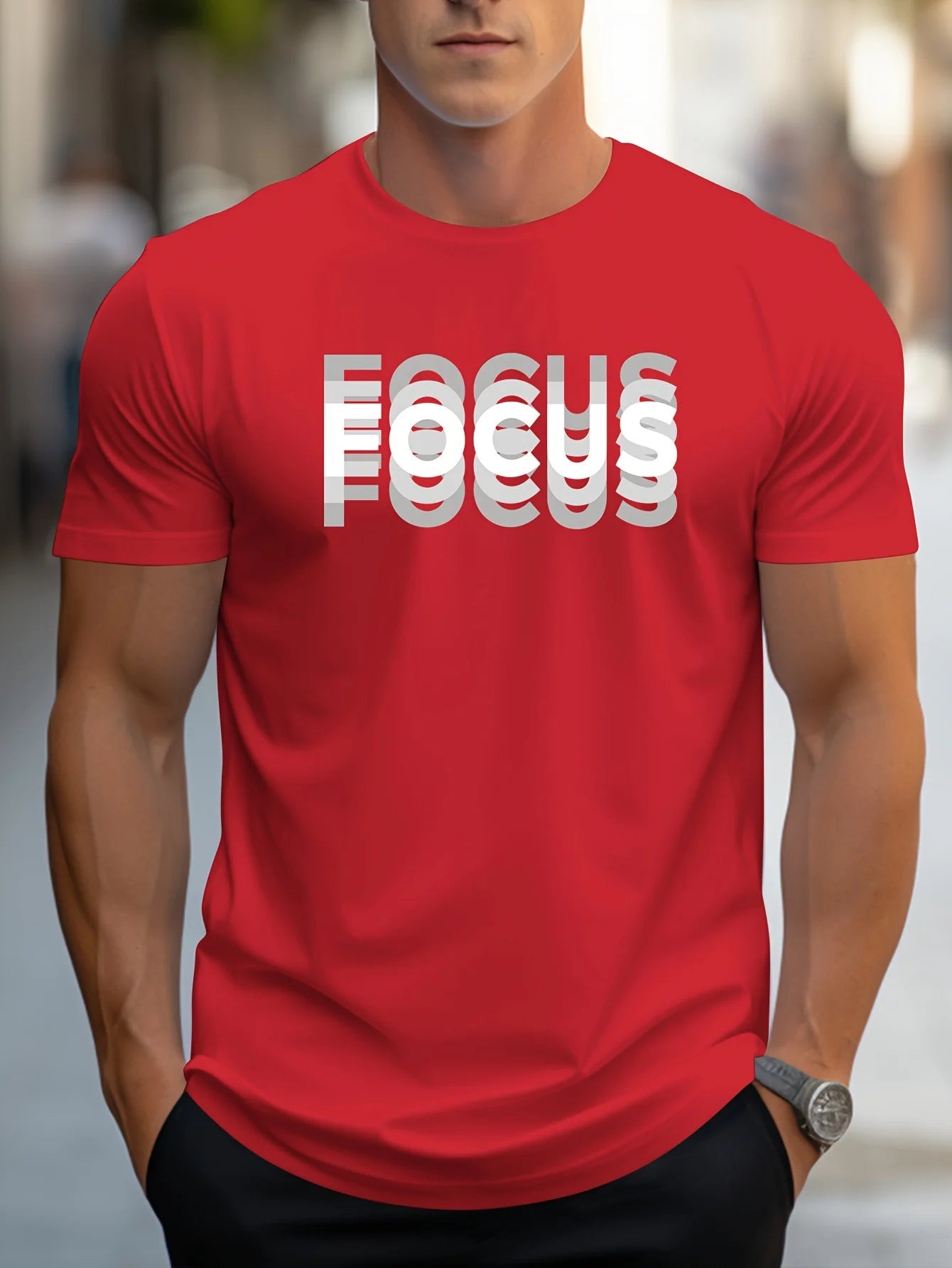 Men’s Oversized "Focus" Cotton Tee