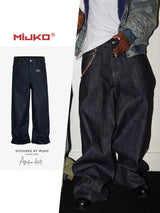 MIJKO Men's Relaxed Straight Denim Jeans – M to XXL