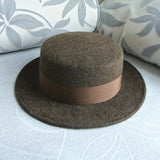 Wool Felt Fedora & Boater Hat – Wide Brim, Unisex