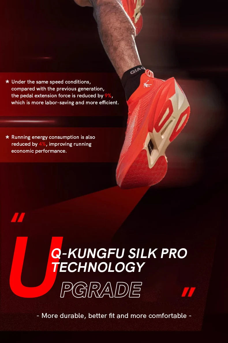 QIAODAN Feiying Plaid 2.0 Men Marathons Running Shoes Professional Carbon Plate Sport Shoes Rebound Racing Sneakers QDB023252290