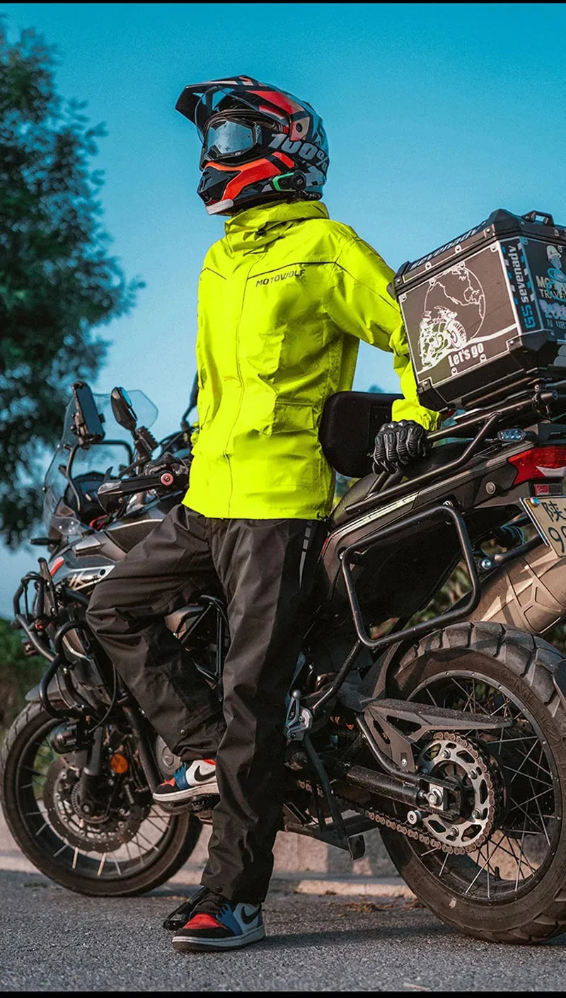 Waterproof Motorcycle Rain Suit – Jacket & Pants Set