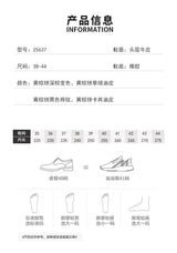 KOWM Hiking shoes men's cowhid boots British leather trekking shoes thick soled ankle sneakers cowhide high top motorcycle boots