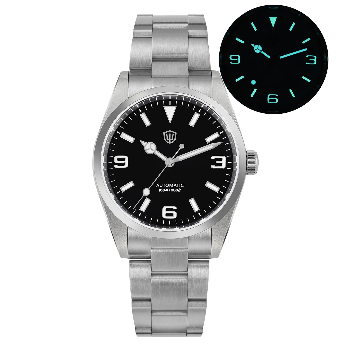 Watchdives WD6610 Luxury Watch Miyota 9015 Movement Mechanical Watch Stainless Steel 100m Waterproof Sapphire Wristwatch