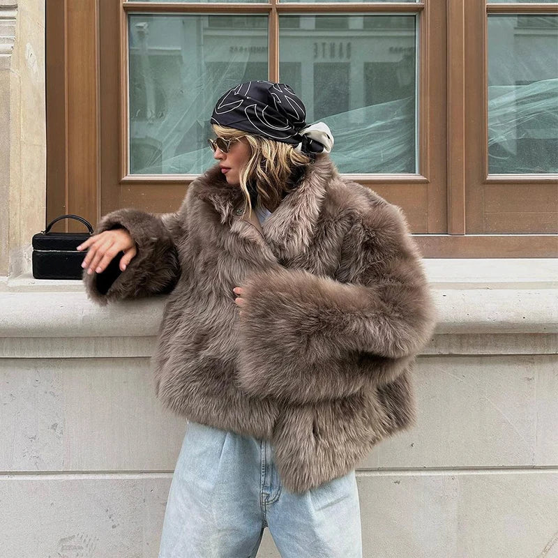 Women's Luxury Faux Fur Long Coat