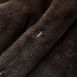 Luxury Faux Mink Long Overcoat