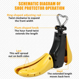 1/2Pcs Universal Shoe Stretcher Adjustable Boot Stretcher PC Sneaker Shoe Widener with Steel Shaft for Men and Women