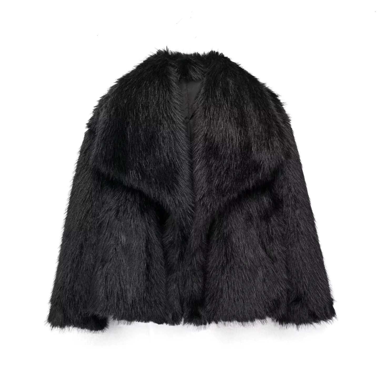 Elegant Faux Fur Oversized Coat