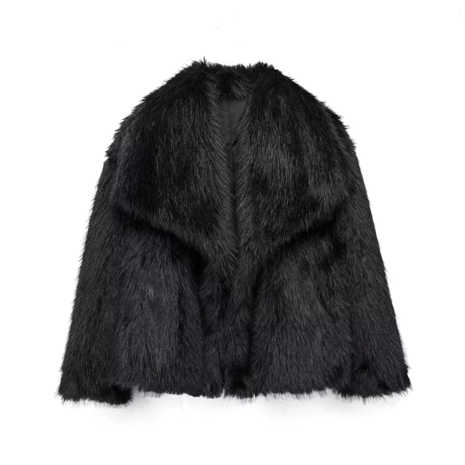 Elegant Faux Fur Oversized Coat