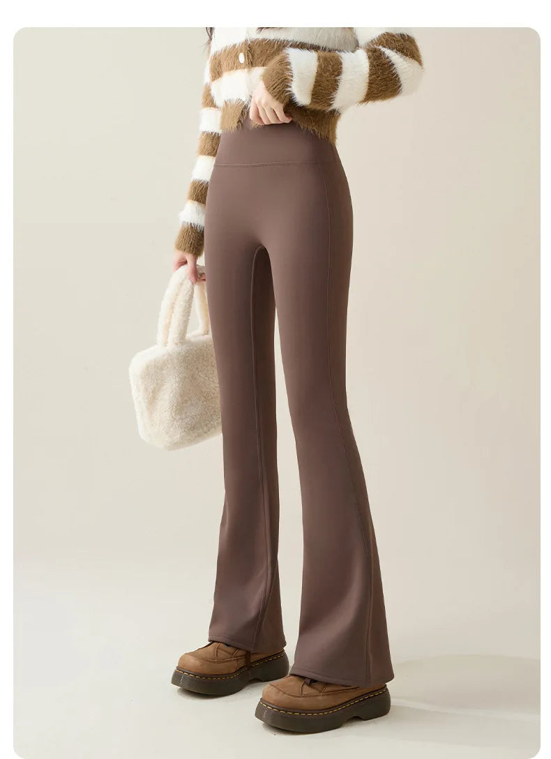 Women's Fleece-Lined High Waist Flare Leggings