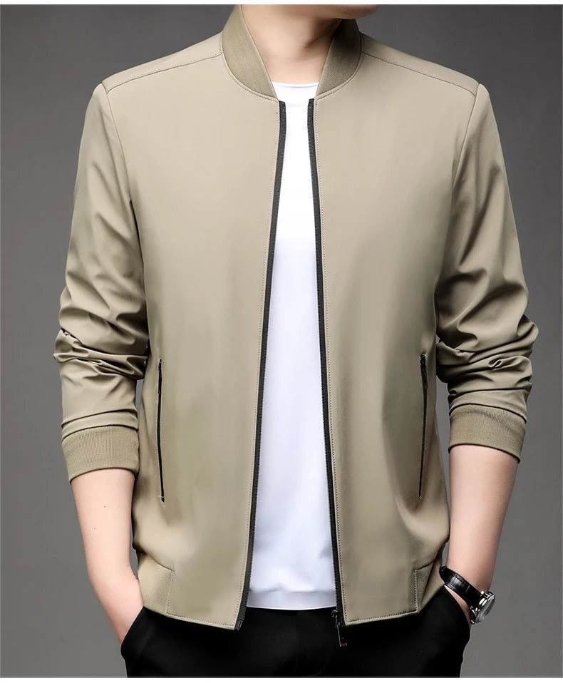 Men’s Classic Baseball Collar Casual Jacket