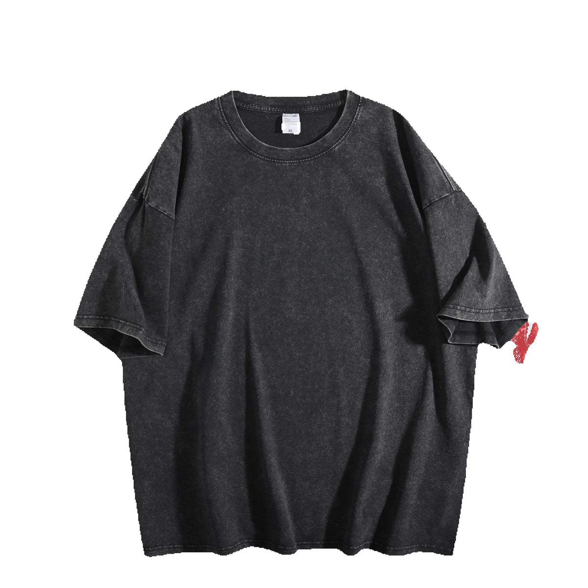 Astronaut Graphic Cotton Acid-Wash T-Shirt