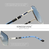 KINGSEVEN Luxury Polarized Sunglasses Men UV400 Square Large Frame Glasses Male Women Outdoor Causal Fashion Driving Eyewear