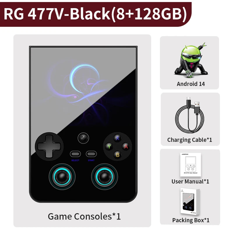 Anbernic RG477V Retro Handheld Console | Android 14 | 4.7" 120Hz