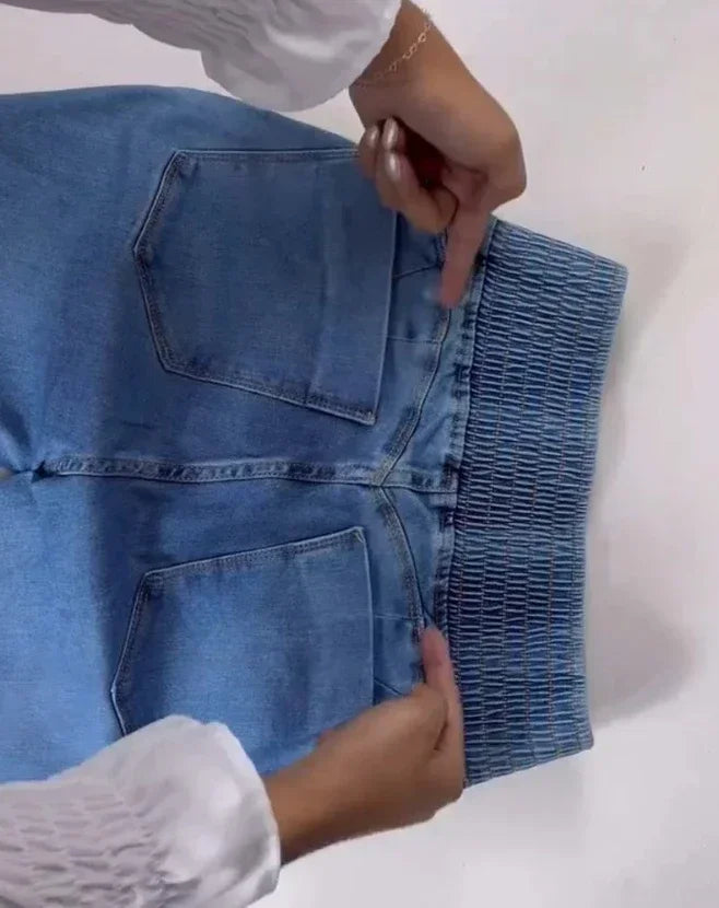 Women's High Waist Slim Boyfriend Jeans