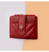 Baellerry New Short Simple Women Wallet High Quality Card Holder Buckle Zipper Coin Pocket Female Purses Small Women's Card Bag