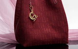 CH Women's Handbag Large Capacity Women's Simple Daily Commute Versatile Solid Color Letter Printed Design Shoulder Bag