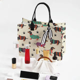 Dachshund & Paw Print Everyday Tote Bag
