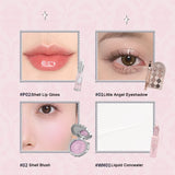Flower Know Little Angel Collection Makeup Gift Box Eyeshadow Blush Cream Matte Lipstick Highlighter Full Kit All In One
