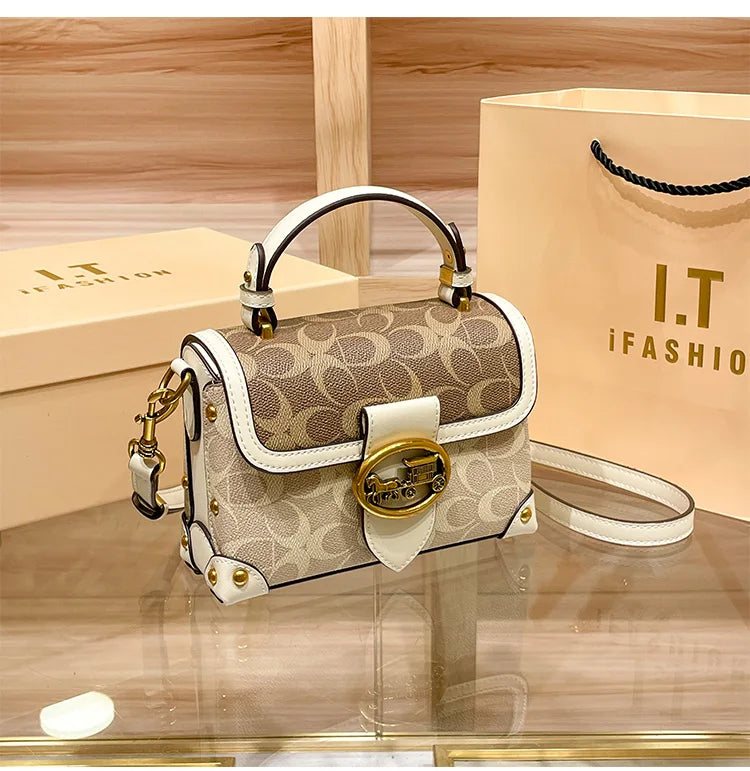 Contrast Color Luxury Box Bag