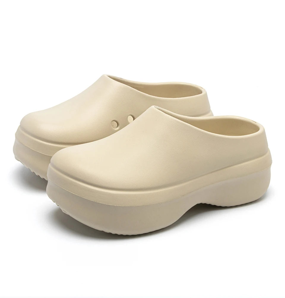 Women's Slippers Minimalist Non Slip Platform 5CM Thick Chef Shoes Men Indoor Outdoor Beach Garden Fashion Couple Sandals