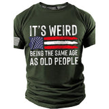 Men's USA Retro Flag & 3D Skull T-Shirt