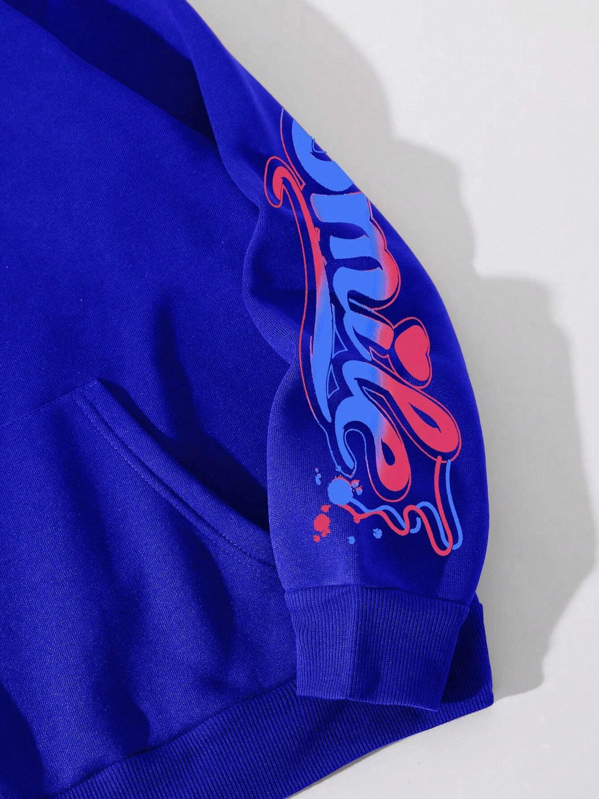 Happy Day Women's Oversized Graffiti Hoodie