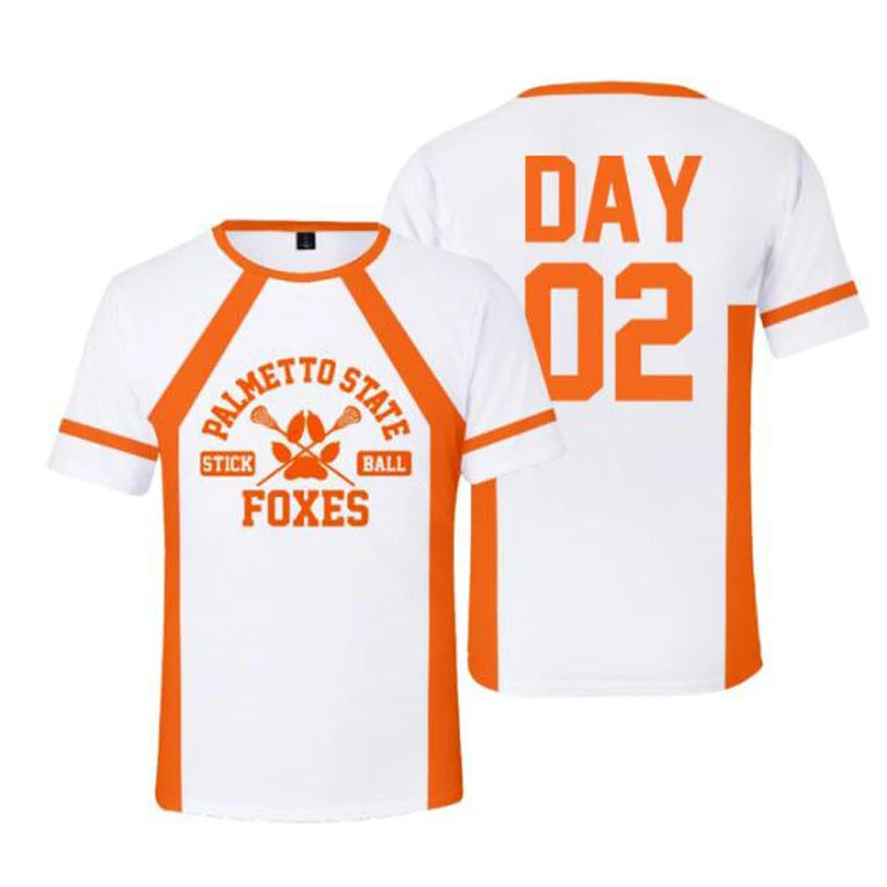 Cosplay The Foxhole Court Palmetto State Foxes Lacrosse Jersey WILDS MINYARD JOSTEN Short Sleeve T Shirt for Men Boy Oversized