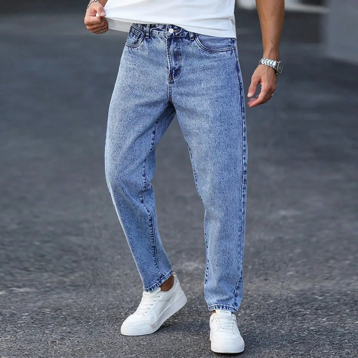 Men's Light Blue Slim Fit Jeans