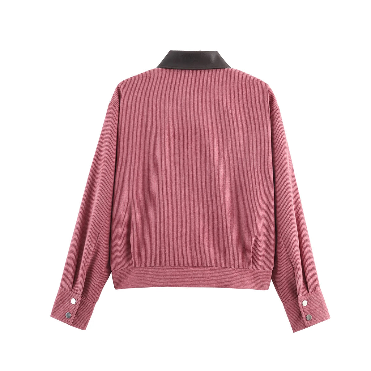 SLTNX Spring Pink Casual Jacket Women's Loose Fit Streetwear Front Zipper Pockets Lounge Wear Daily Outerwear