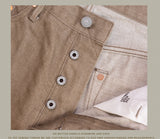 Red Tornado American Jeans Men's Retro 18oz Loose Straight Brown Selvedge Denim Jeans 634 Version