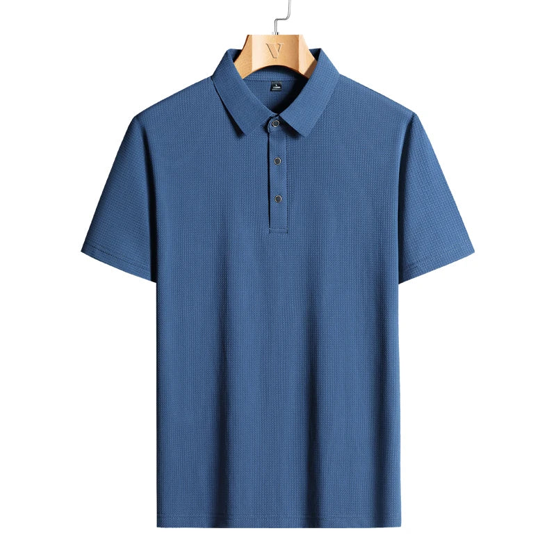 Men's Breathable Mesh Polo Shirt – Ice Silk Summer Top