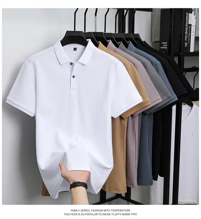 Men's Premium Cotton Polo Shirt – 19 Colors