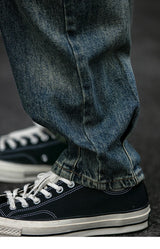 Men's Loose Fit Denim Cargo Jeans