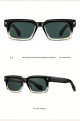 YIMARUILI Retro Square Men's Polarized Sunglasses Fashion Trend UV Protection High Quality TR90 Acetate Women's Driving Glasses