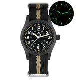 Militado ML05 38mm Vintage Watch VH31 Quartz Movement Field Watches Domed Sapphire Crystal With High Clear AR Coating Wristwatch