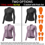 WOSAWE Women Motorcycle Jacket Summer Rider Shirt Back Support Pads Street Riding Jacket Moto Soft Gear Motorcyclist Clothing