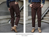 SauceZhan Brown Selvedge Denim Tapered Jeans – 13.8 oz