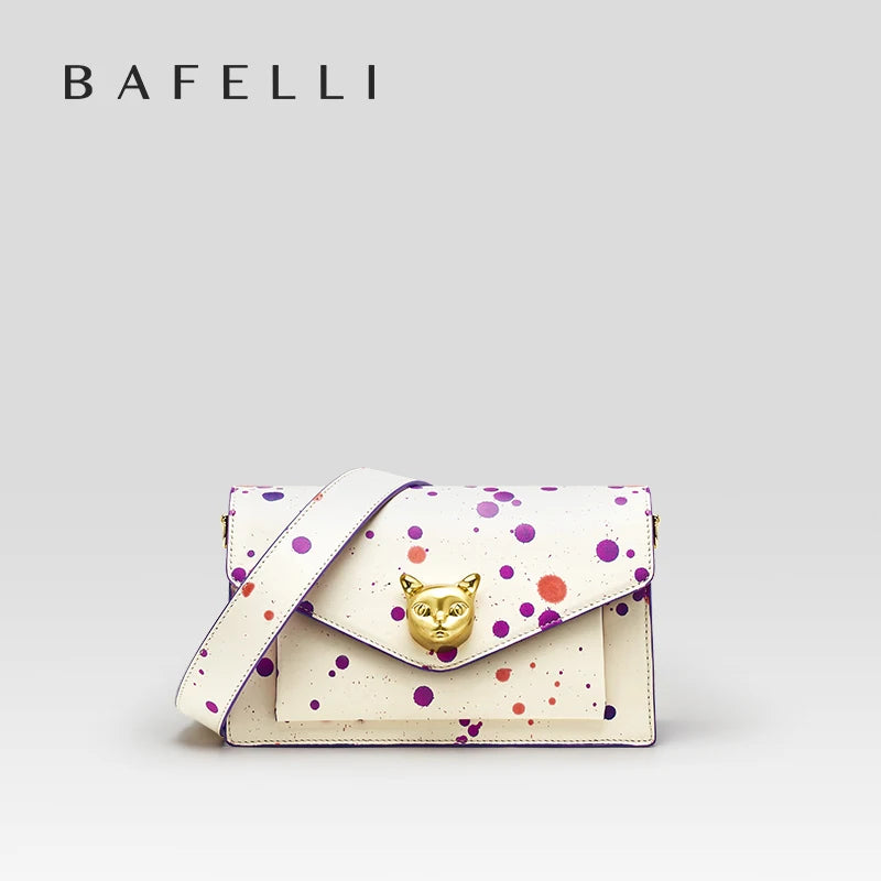 Bafelli Genuine Leather Flap Crossbody Bag – 2026 Collection