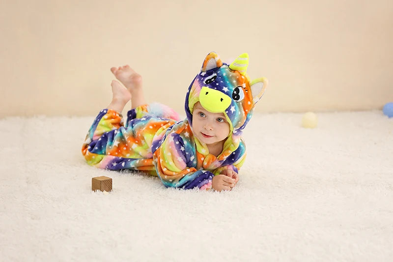 Plush Hooded Baby Winter Romper