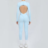 Long Sleeve Zip-Front Yoga Jumpsuit