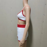 Tossy Summer Contrast Knit Outfits Halter Top And Short Trousers Sets Female Beach Holiday Sexy Casual Tracksuit Y2k Women Sets